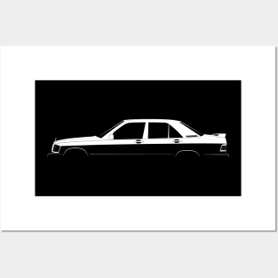 Mercedes-Benz 190 E 2.3-16 Silhouette Posters and Art